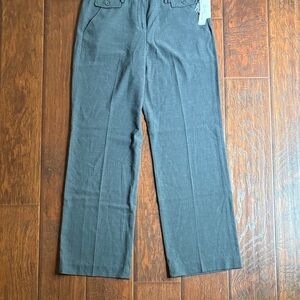 Larry Levine Charcoal Gray Straight Dress Pants
